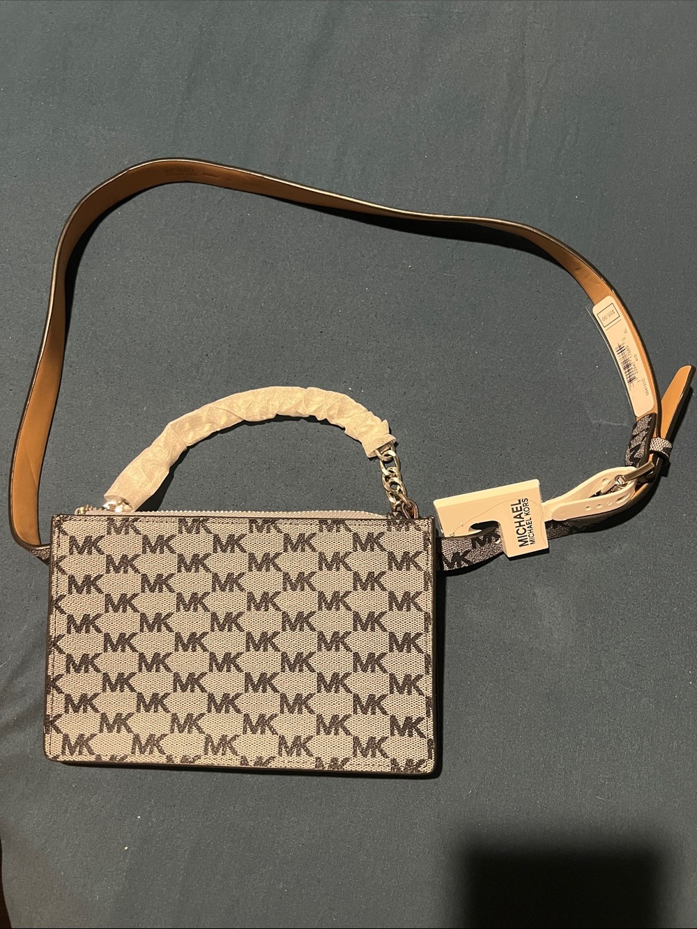 Michael Kors Gray/Black Logo Crossbody Bag